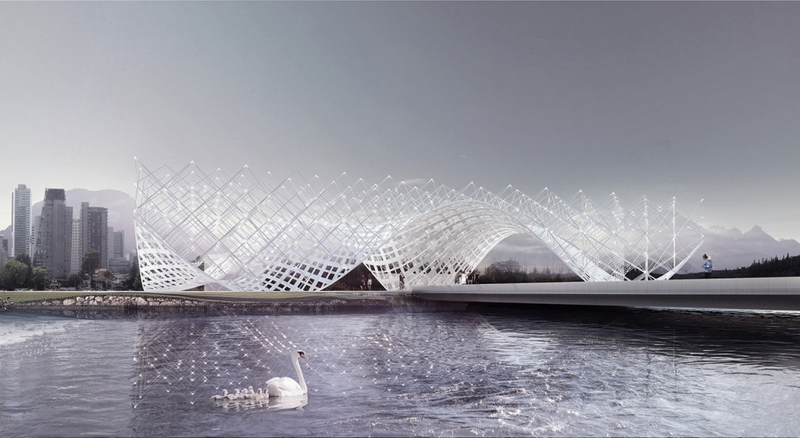 Illustration for article titled This Hooped Bridge is High-Tension Math